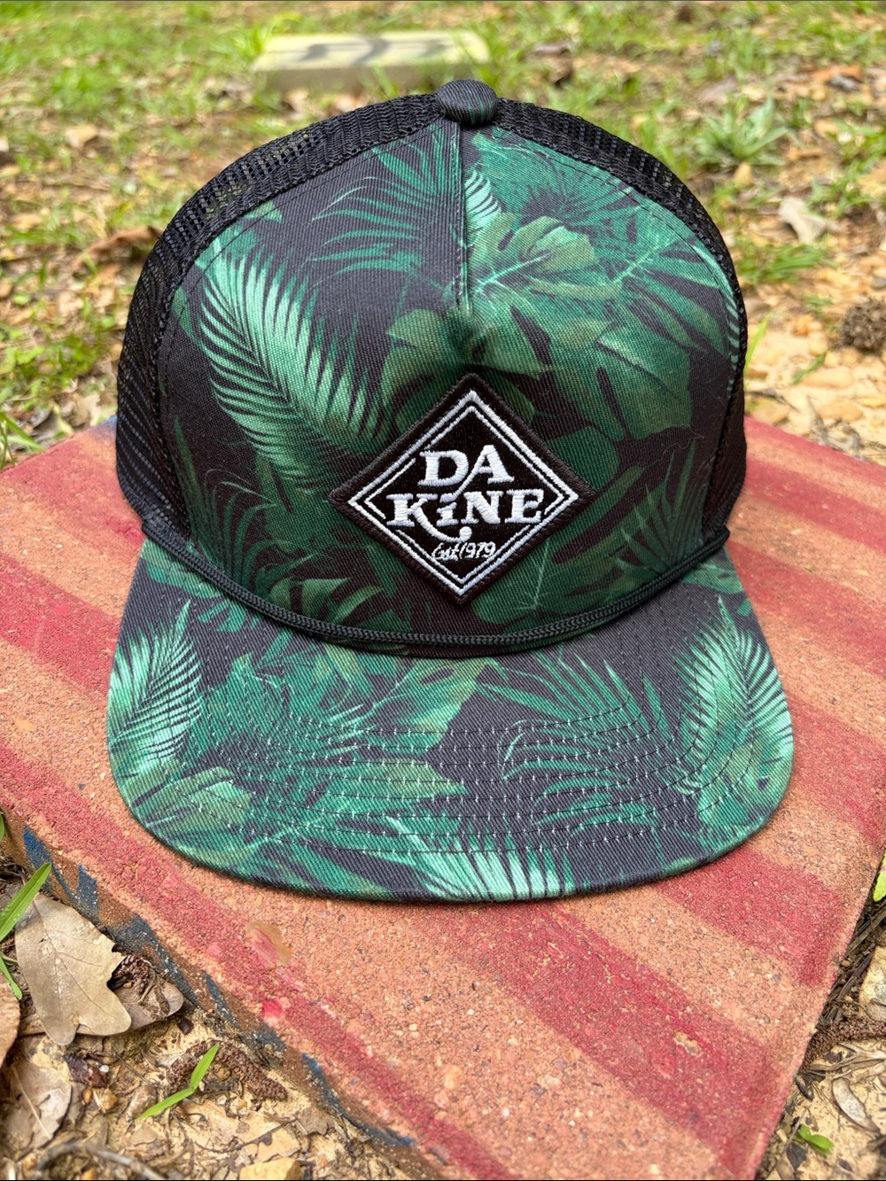 DAKINE Classic Diamond ECO Night Tropical Print SnapBack Trucker Hat